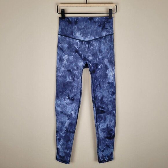 Gymshark Elevate Leggings Lakeside Blue Spray Dye Ankle Blue Size M - Picture 2 of 10